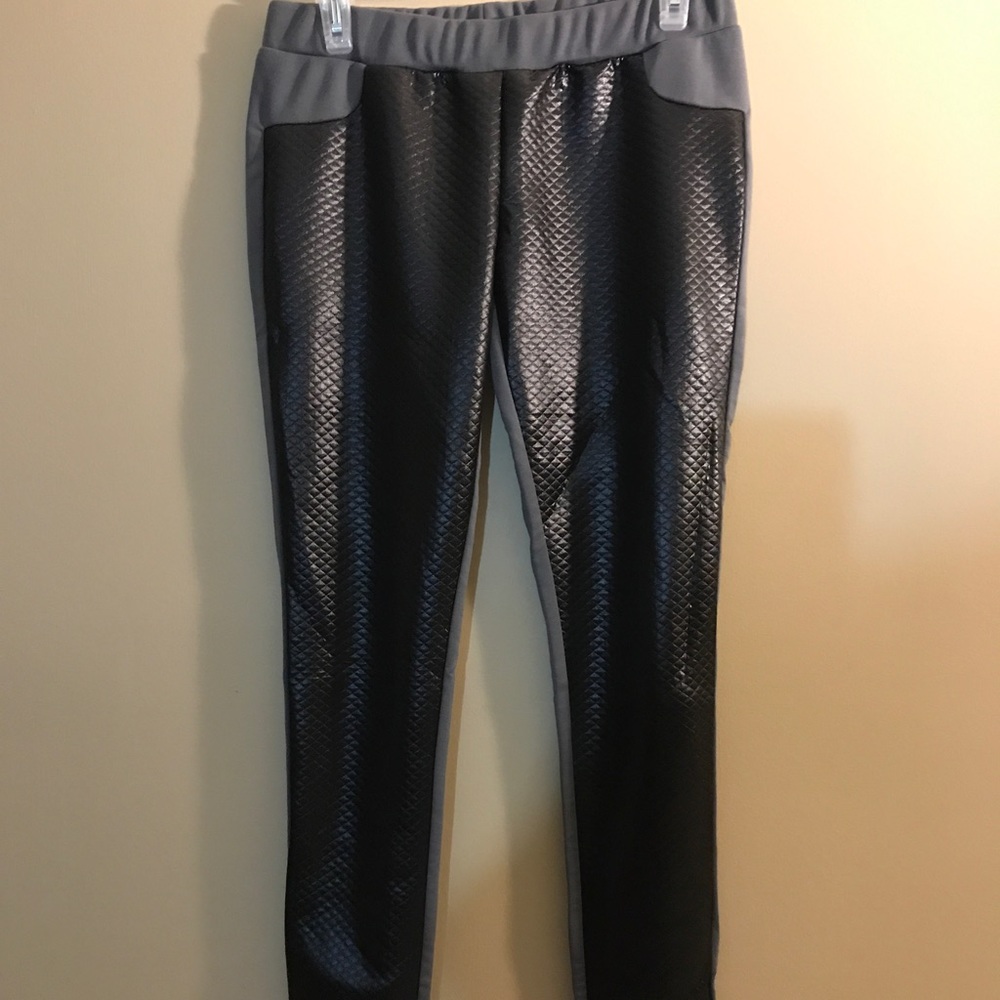 Leather Look front Leggings